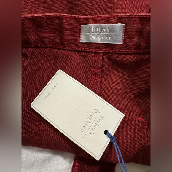 Father's Daughter Brendan High Rise Jean Shorts Cotton Brick Red Women's Size 25 - Picture 7 of 7